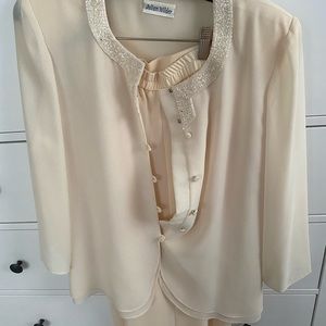 Mother of the Bride Cream Evening Suit